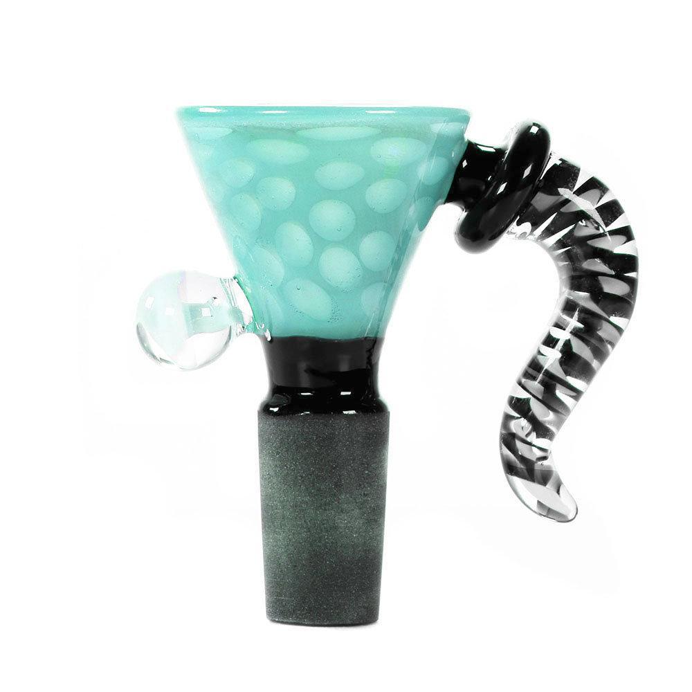 GREEN BEAR GLASS: BULL HORN FLOWER SLIDE