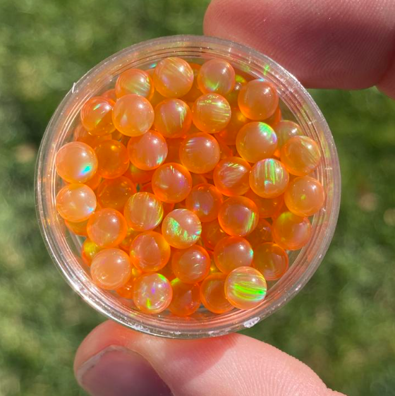 RUBY PEARL CO: 3MM ORANGE OPAL SINGLE 1PK