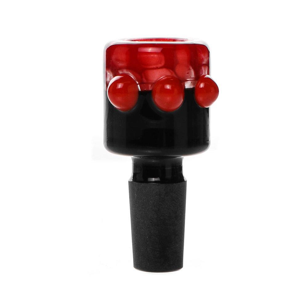 GREEN BEAR GLASS: TRI DOT HONEY COMB FLOWER SLIDE