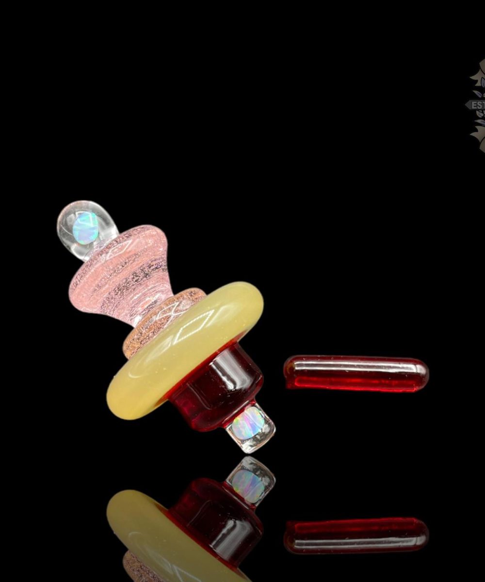 THE MAC SAVAGE: DOUBLE ENCASED OPAL UFO CAP AND PILLAR SET