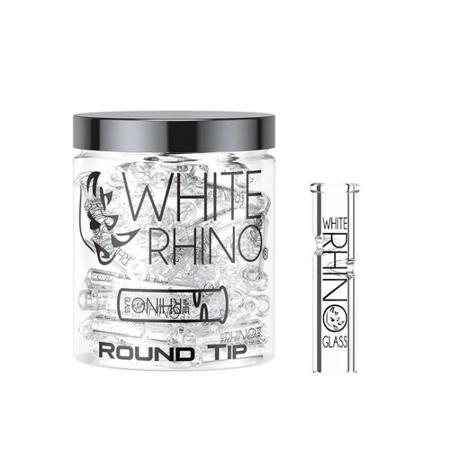 WHITE RHINO: ROUND GLASS TIP 1CT