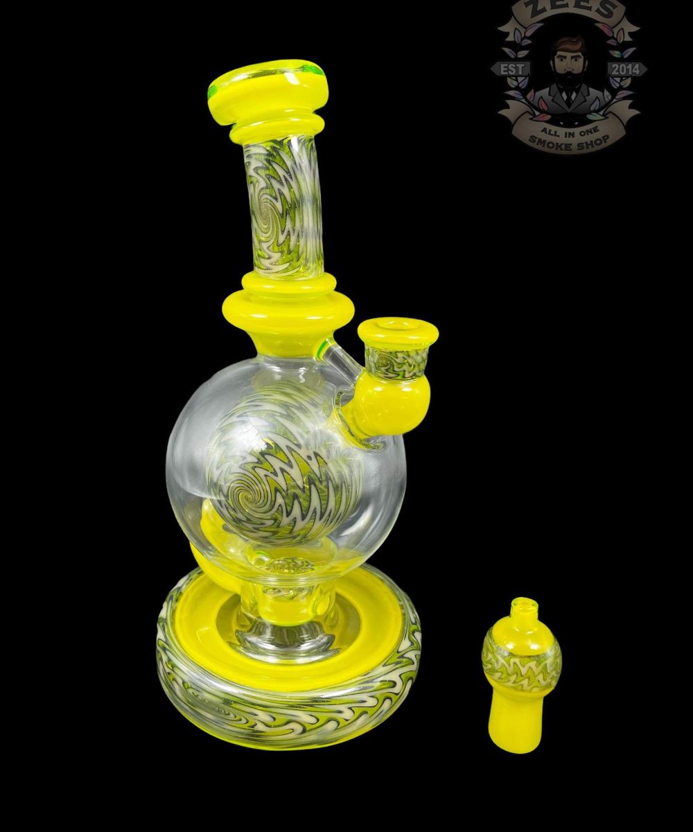 Alternative view of BRENT 503: 8" LEMON DROP (UV) WIG WAG BALL RIG W/ MATCHING CAP