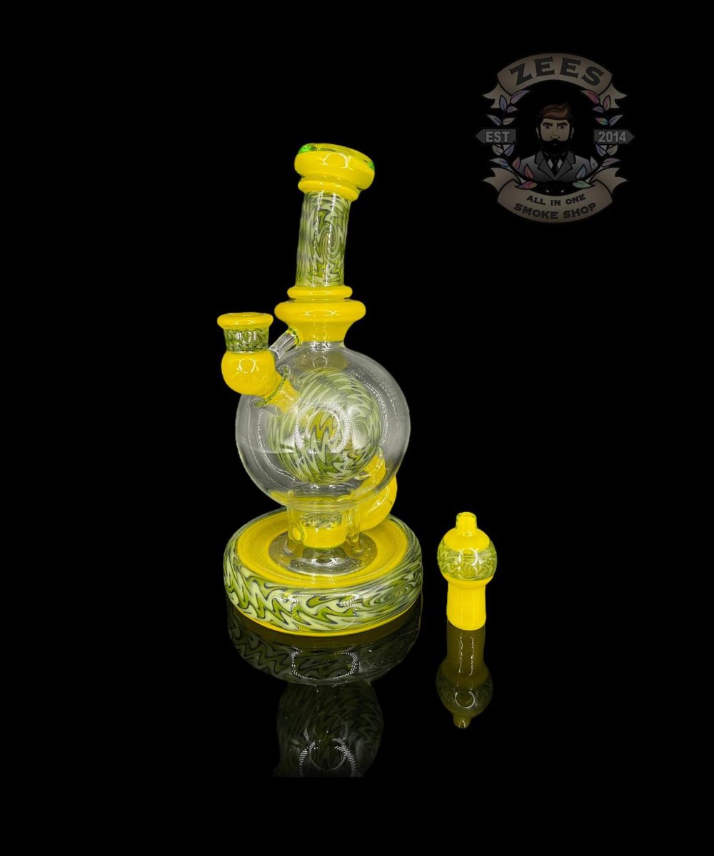 BRENT 503: 8" LEMON DROP (UV) WIG WAG BALL RIG W/ MATCHING CAP