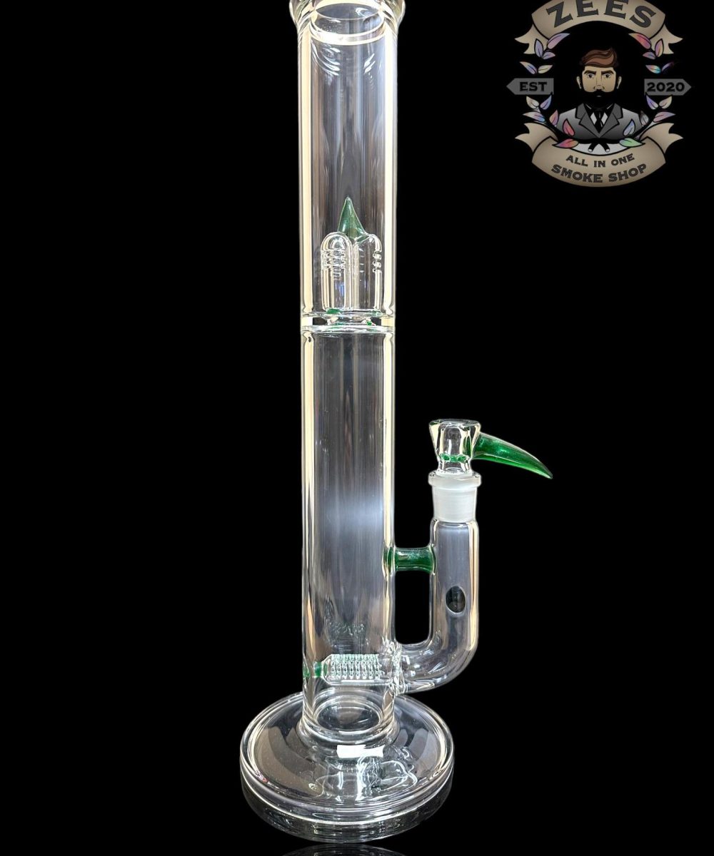 KENTA KITO: DOUBLE GRIDDED STEM STRAIGHT TUBE GREEN STARDUST