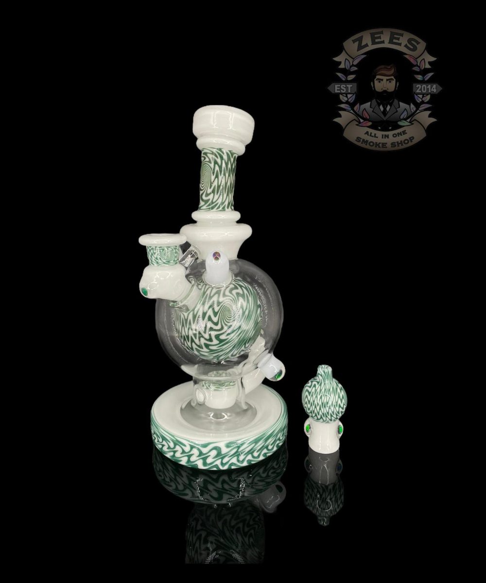 BRENT 503: 8" FULLY WORKED OPAL WIG WAG BALL RIG W/ MATCHING CAP