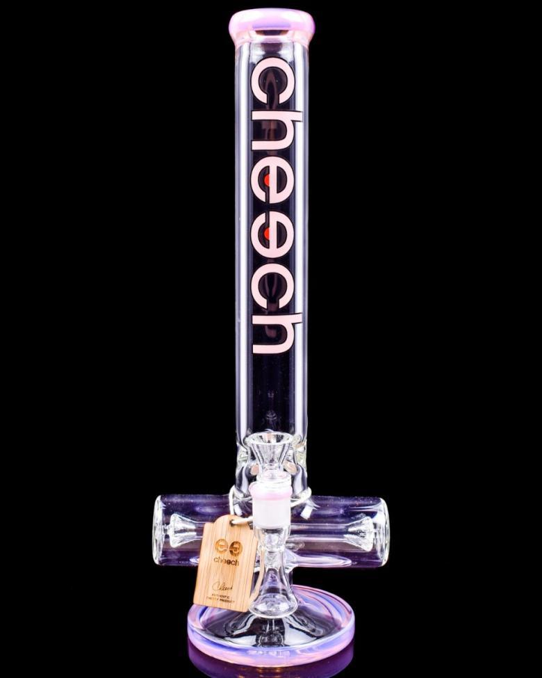 CHEECH GLASS™: 17" INLINE TUBE BONG W/ PERC AND ICE CATCH