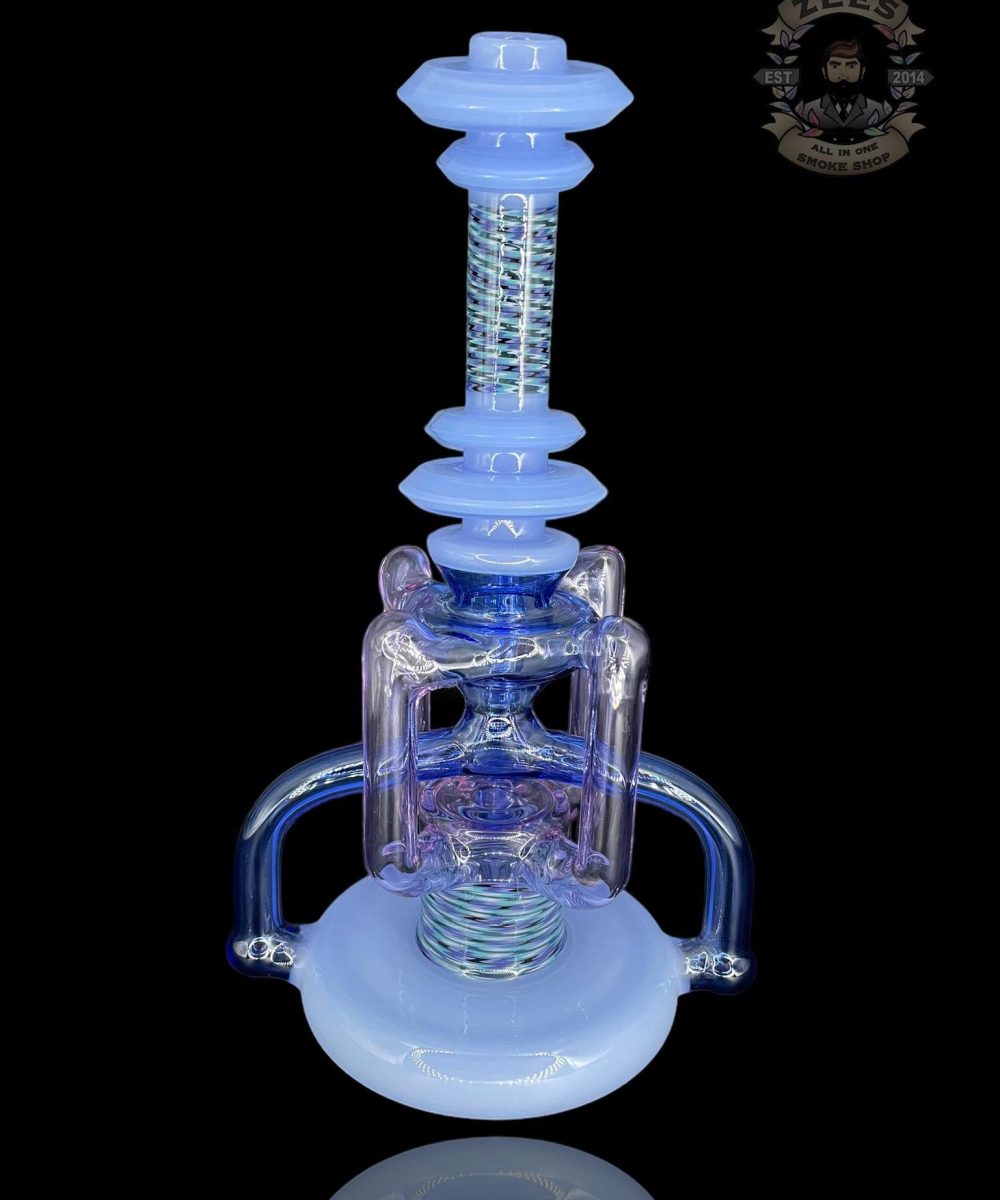 Alternative view of ASIAN KEVIN GLASS 4:2 UPTAKE RECYCLER LIGHT COBALT AND BLUE CHEESE WIG WAG