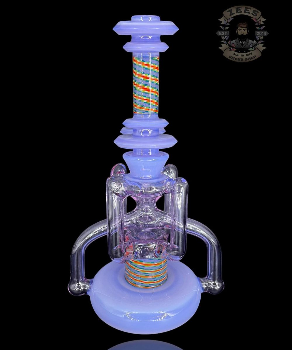 Alternative view of ASIAN KEVIN GLASS 4:2 UPTAKE RECYCLER PASTEL PURPLE AND CFL PURPLE WIG WAG