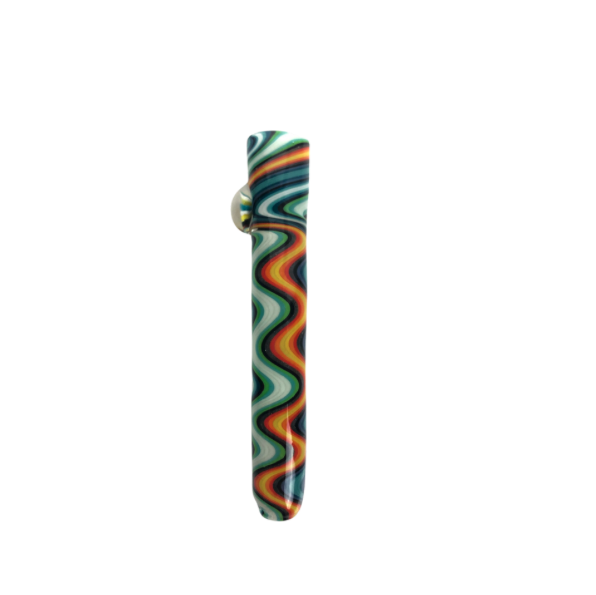 GLASS FO YO HASH: 4" WIG WAG CHILLUM ONE HITTER WITH ENCASED MILLIE