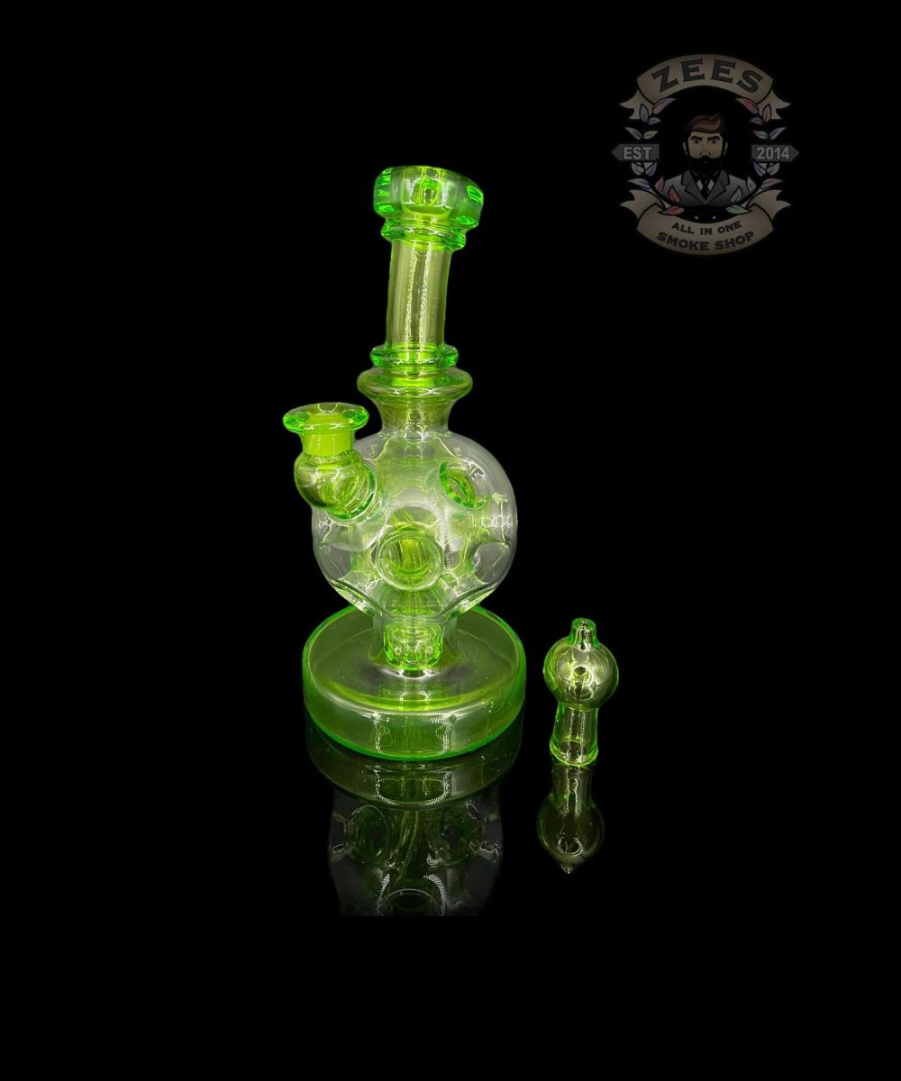 BRENT 503: 8" TEST LAB GREEN EXOSPHERE RIG W/ MATCHING CAP