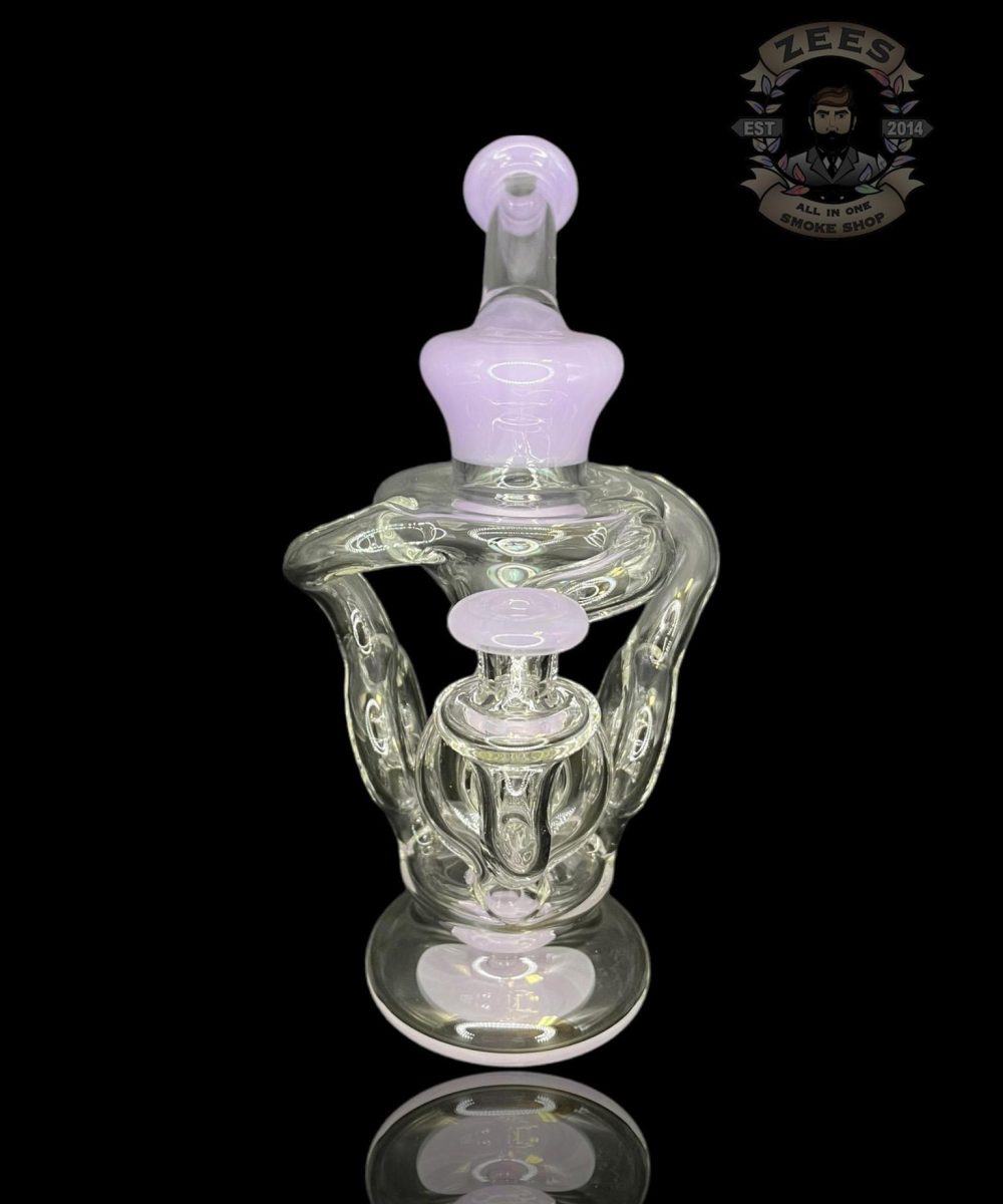 Alternative view of OTW GLASS: PINK LILAC CFL TRIPLE DONUT RECYCLER