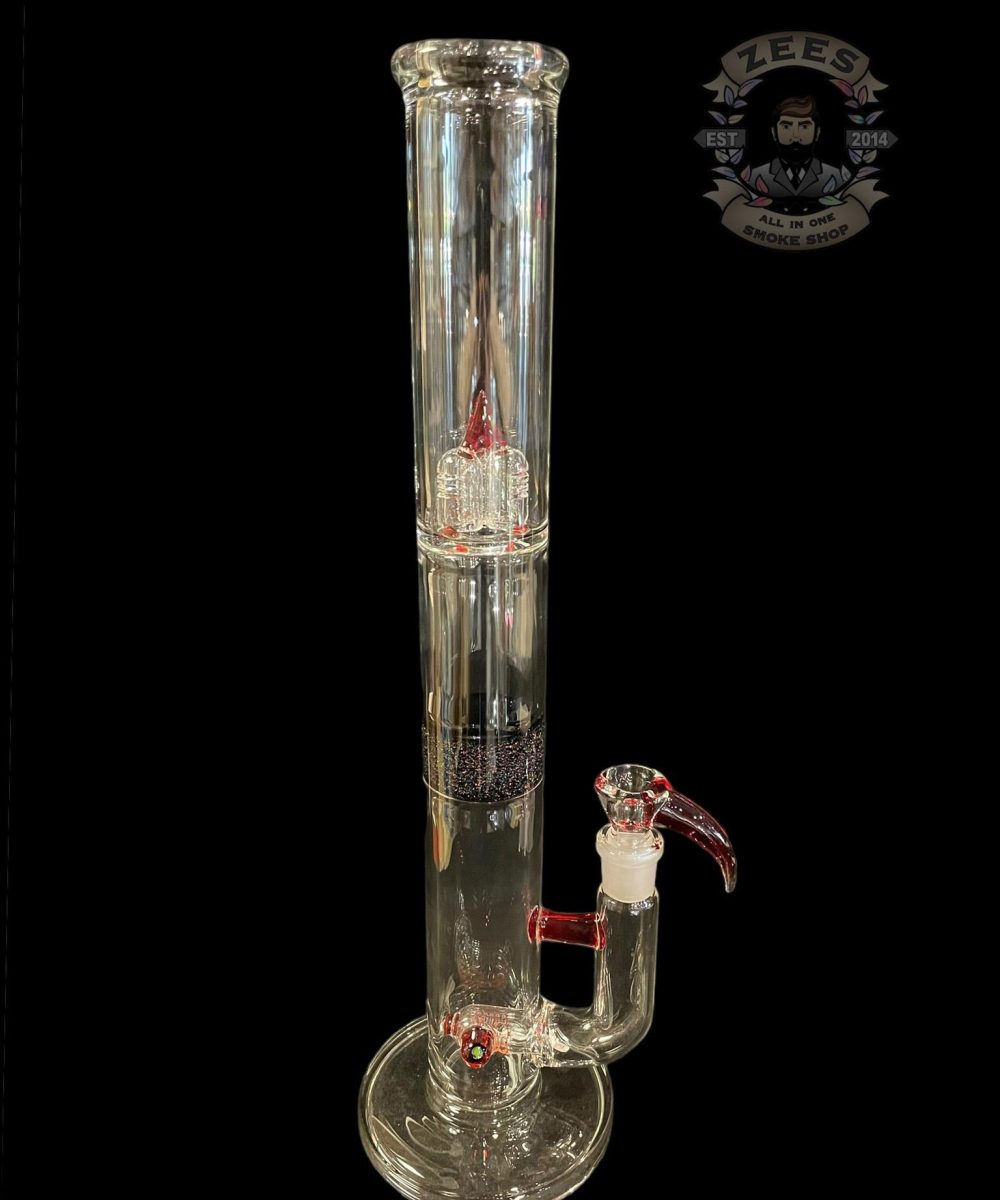 KENTA KITO: SINGLE GRIDDED STRAIGHT TUBE CRUSHED OPAL POMEGRANATE