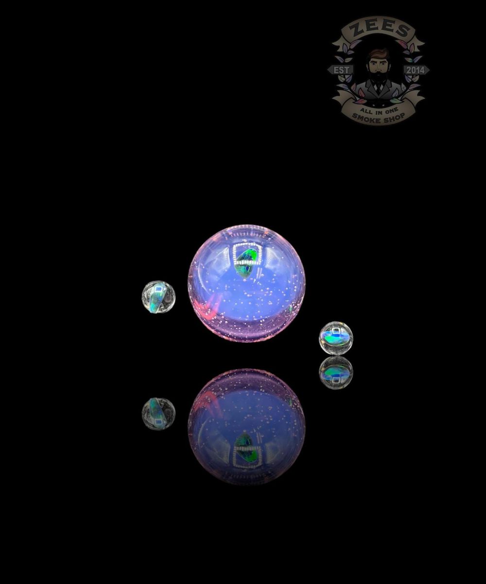 CAPTAIN TOKEZ GLASS: ENCASED OPAL AUTO SPINNER MARBLE SET