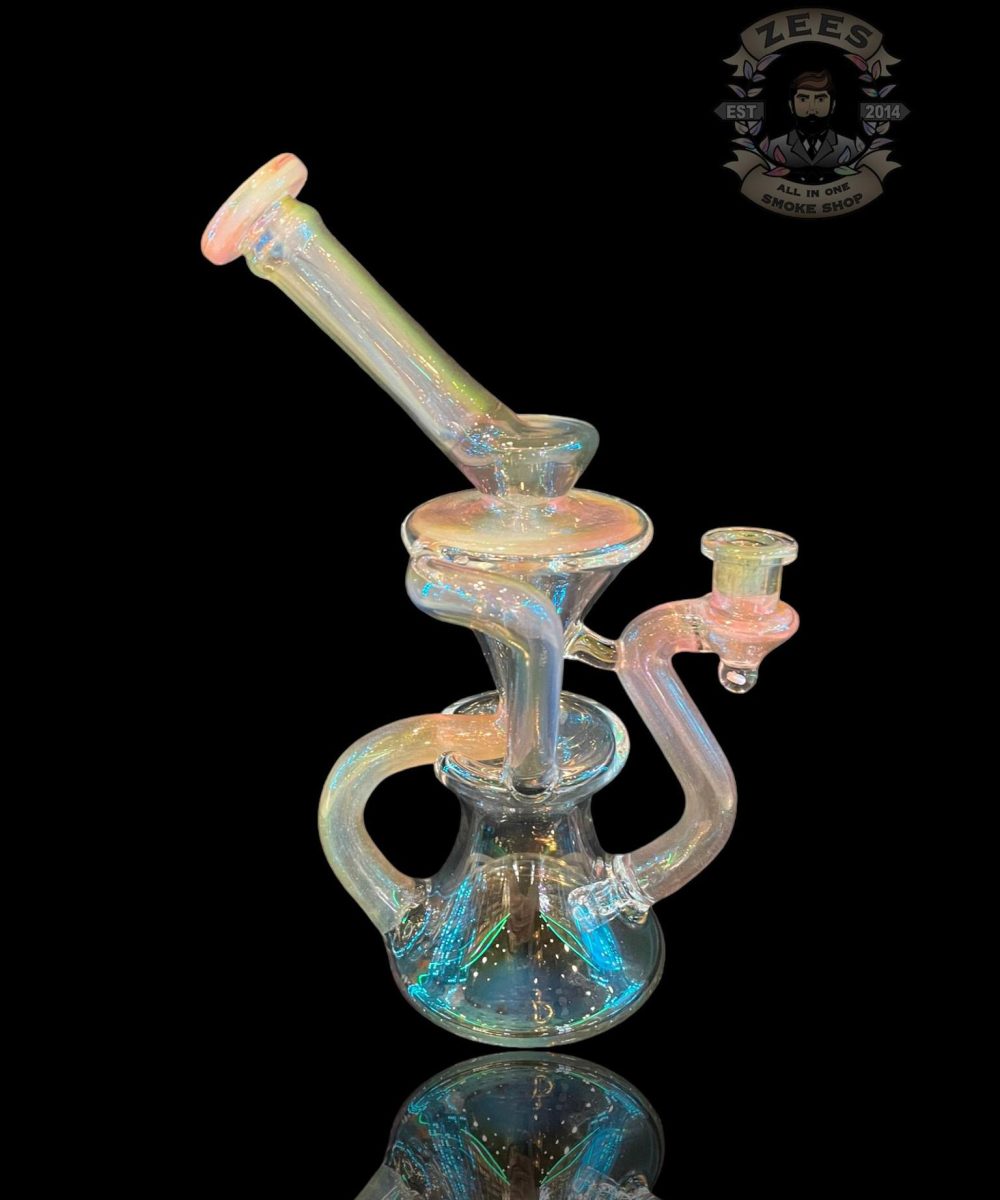 HUMADETHAT: FUMED ENCASED OPAL DUAL UPTAKE FLOATER RECYCLER