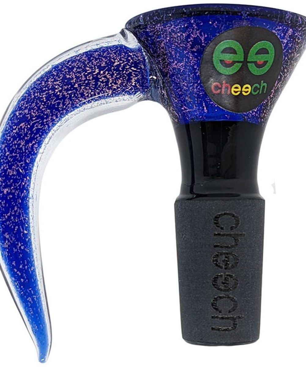 CHEECH GLASS: DICHRO HORN FLOWER SLIDE