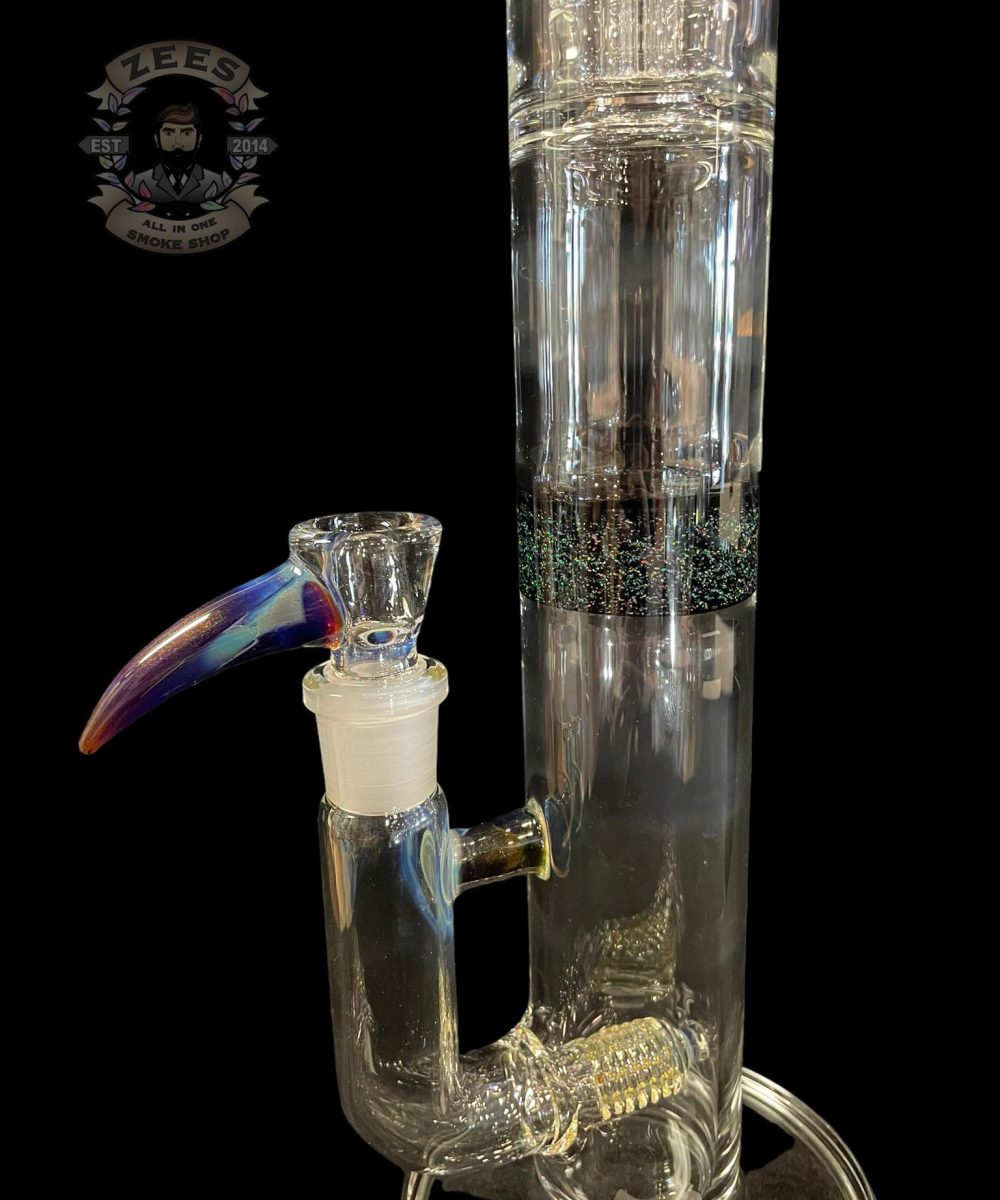 Alternative view of KENTA KITO: DOUBLE GRIDDED STRAIGHT TUBE CRUSHED OPAL MYSTERY ADVENTURINE