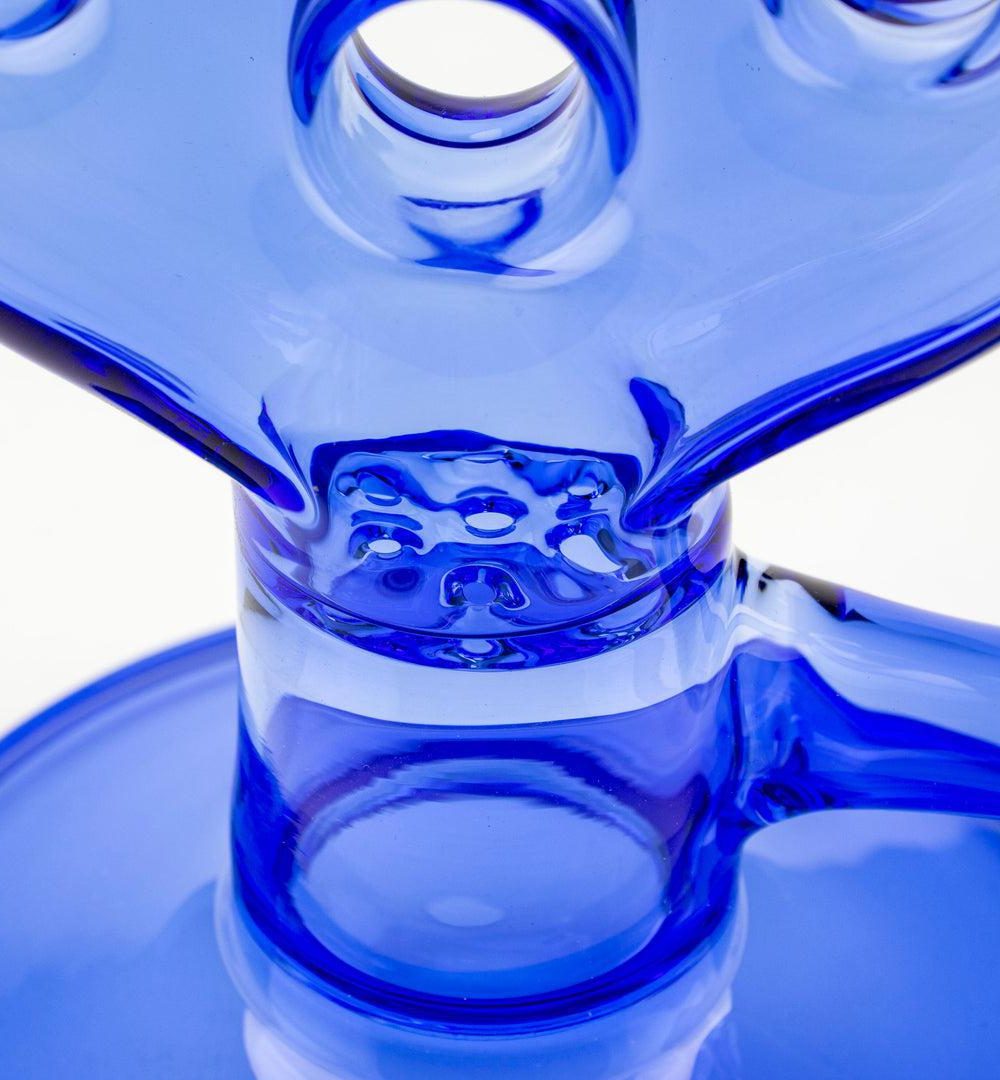 Alternative view of IRIDESCENT GLASS: 16" BLUE SWISS TUBE