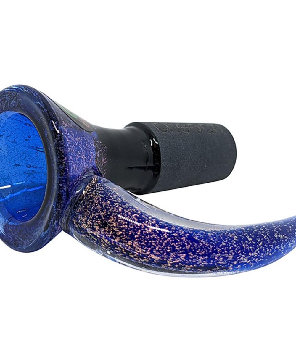 Alternative view of CHEECH GLASS: DICHRO HORN FLOWER SLIDE