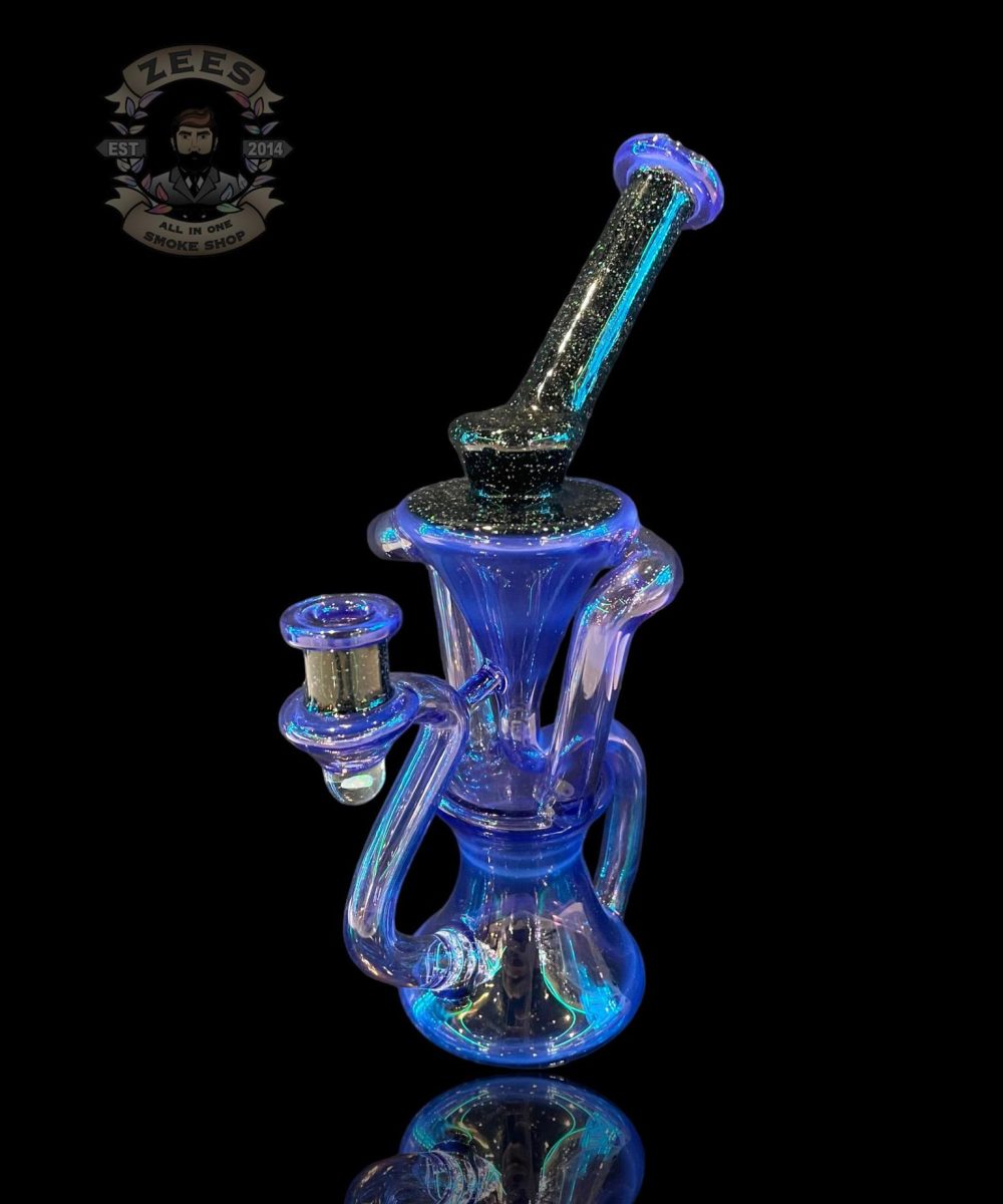 Alternative view of HUMADETHAT: CRUSHED OPAL x BLUE NEBULA DUAL UPTAKE FLOATER RECYCLER
