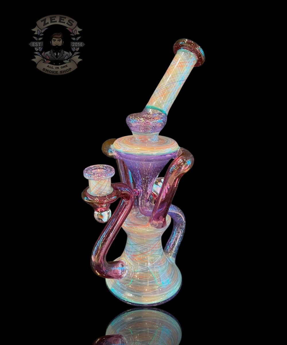 Alternative view of HUMADETHAT: RETICELLO CRUSHED OPAL TRIPLE COIN DUAL UPTAKE FLOATER RECYCLER