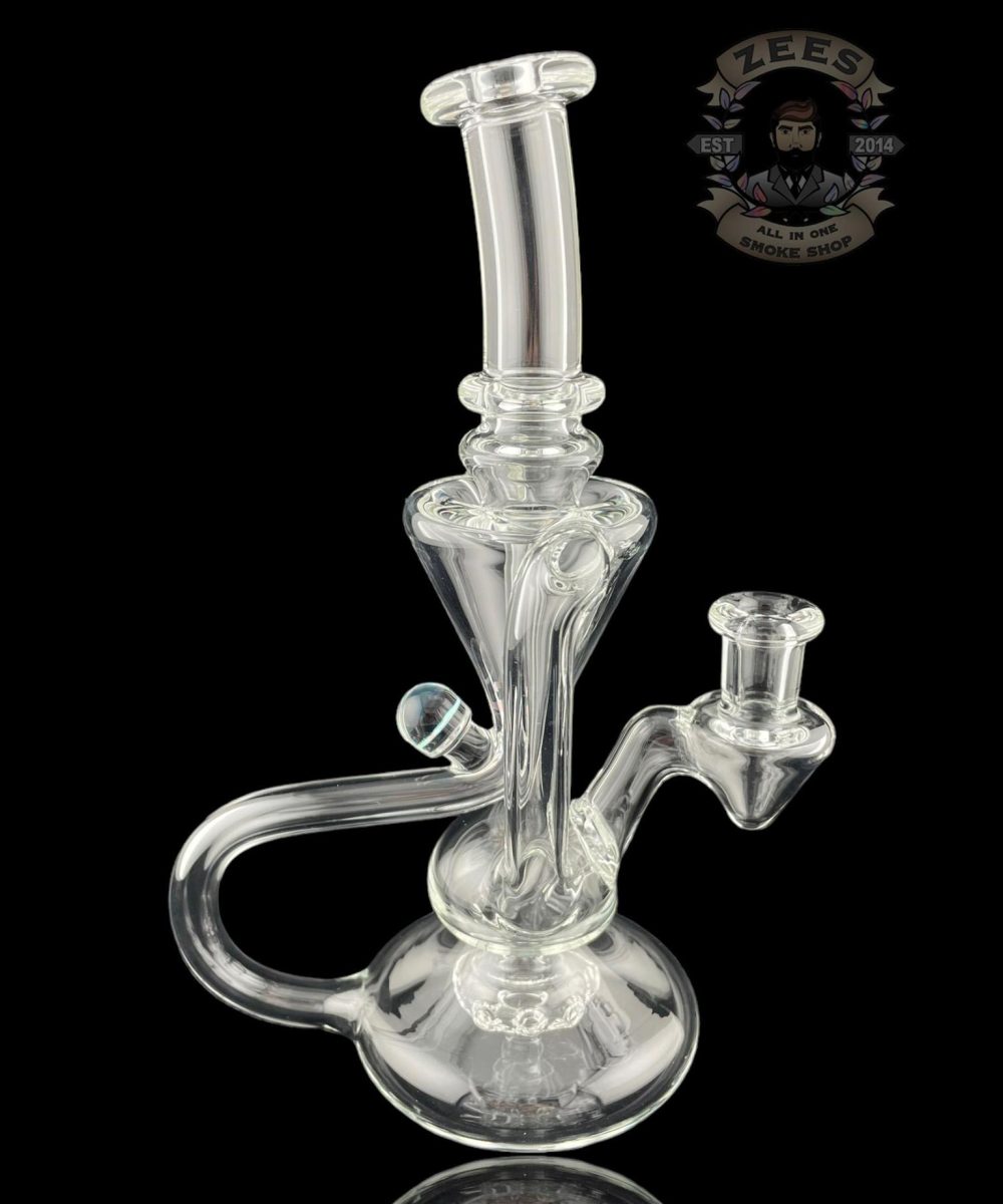 Alternative view of BOOGIE GLASS: CLEAR DUAL UPTAKE FLOATER RECYCLER #7