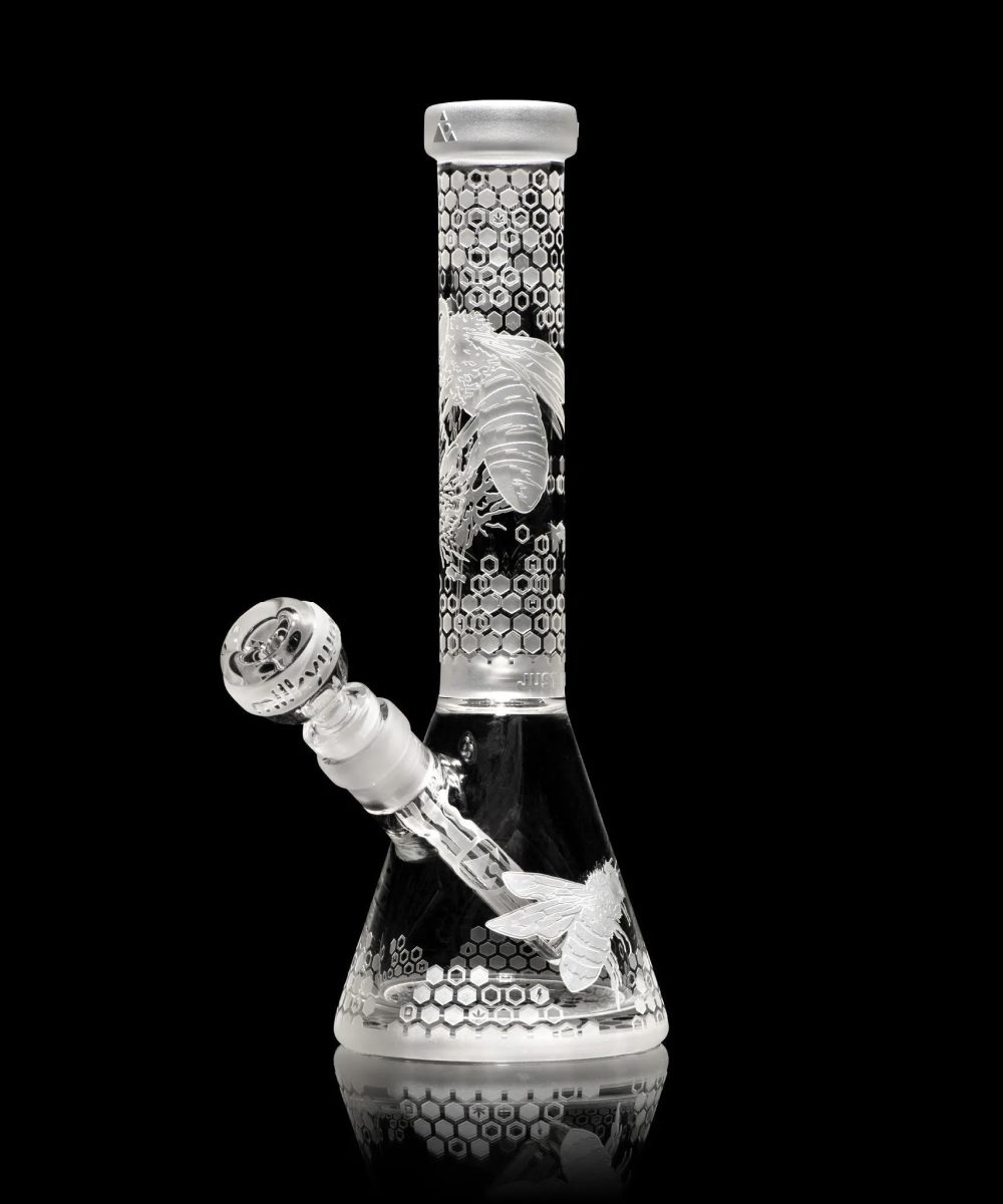 MILKY WAY GLASS: 11" MINI APIARY CLEAR BEAKER (MK-1203)