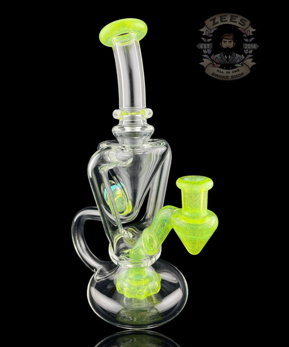 BOOGIE GLASS: SLYME CROPAL DUAL UPTAKE FLOATER RECYCLER