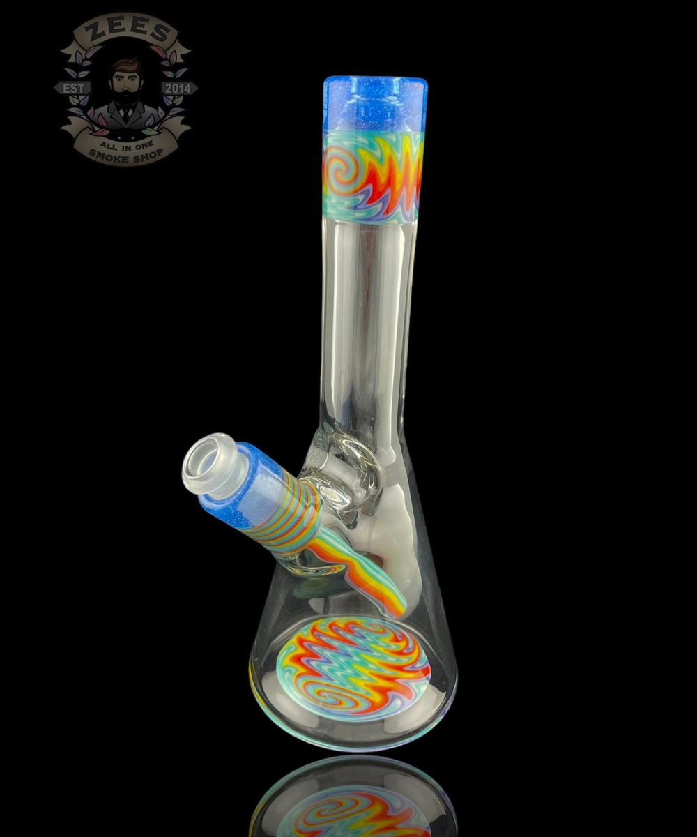 Alternative view of NES GLASS: 7" BLUE RAINBOW WIG WAG PULL TUBE #15