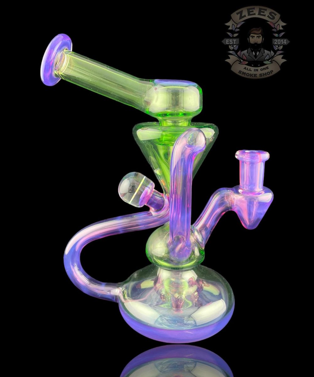 Alternative view of BOOGIE GLASS: FULLY WORKED CRIPPY x ROYAL JELLY DUAL UPTAKE FLOATER RECYCLER