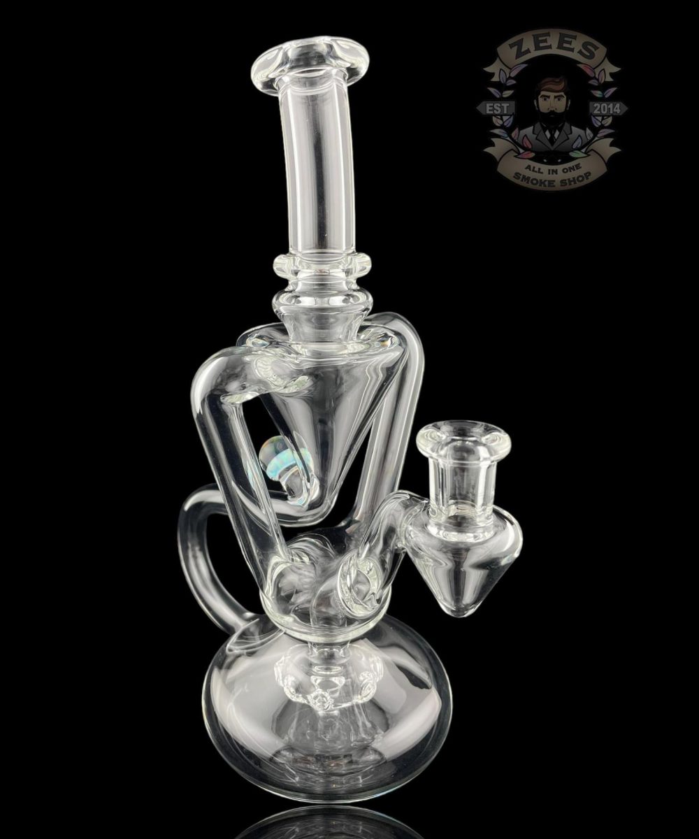 BOOGIE GLASS: CLEAR DUAL UPTAKE FLOATER RECYCLER #2
