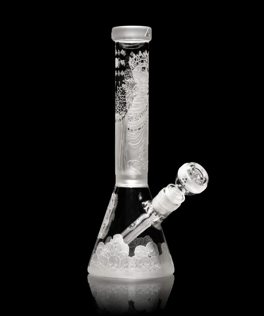 MILKY WAY GLASS: 11" UNHOLY CORONATION CLEAR BEAKER (MK-1200)