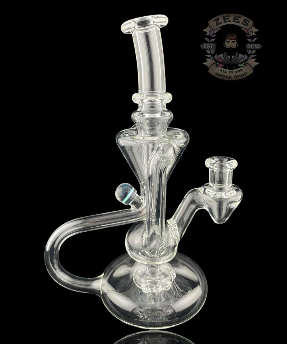 Alternative view of BOOGIE GLASS: CLEAR DUAL UPTAKE FLOATER RECYCLER #4