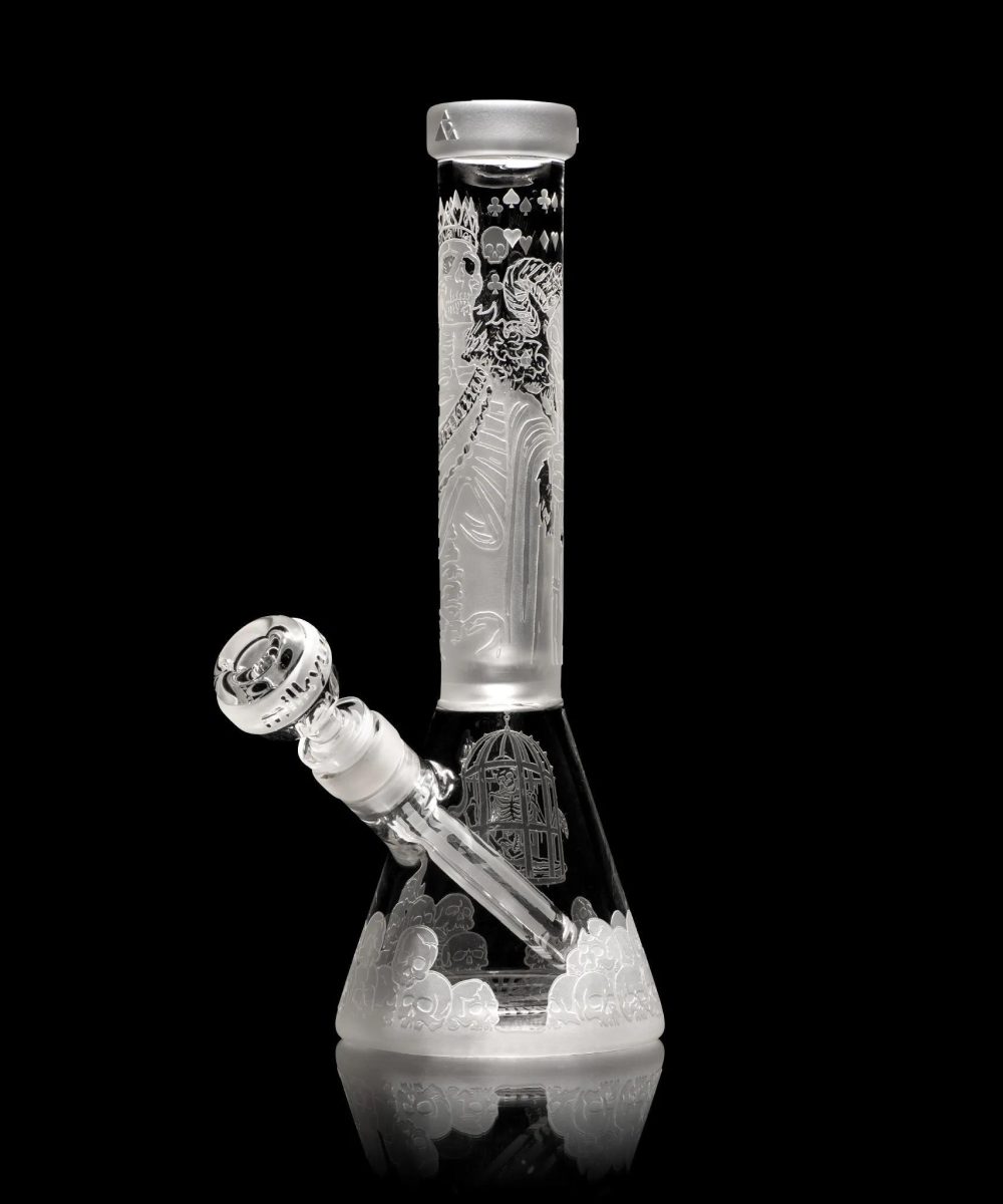 Alternative view of MILKY WAY GLASS: 11" UNHOLY CORONATION CLEAR BEAKER (MK-1200)