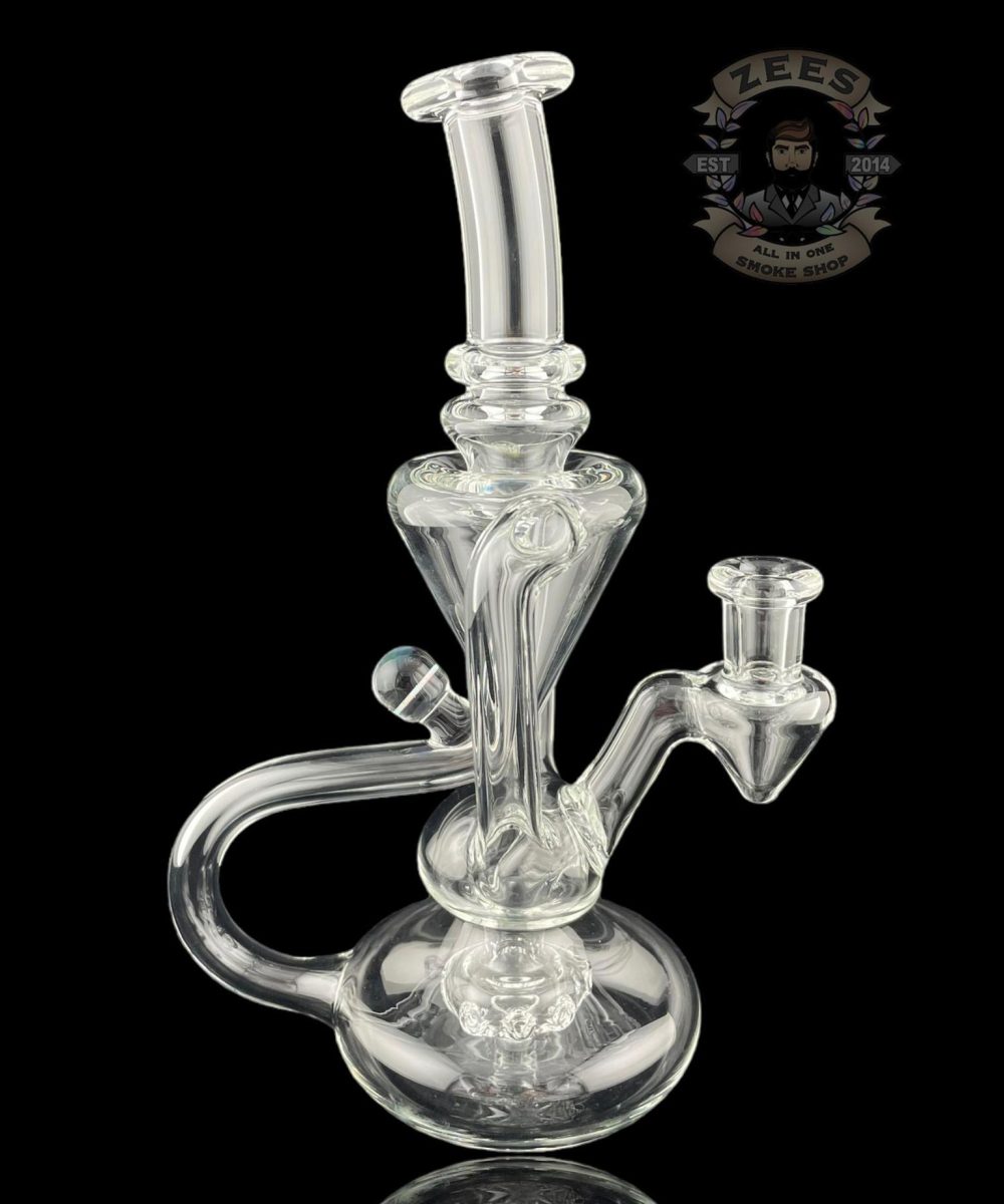 Alternative view of BOOGIE GLASS: CLEAR DUAL UPTAKE FLOATER RECYCLER #9