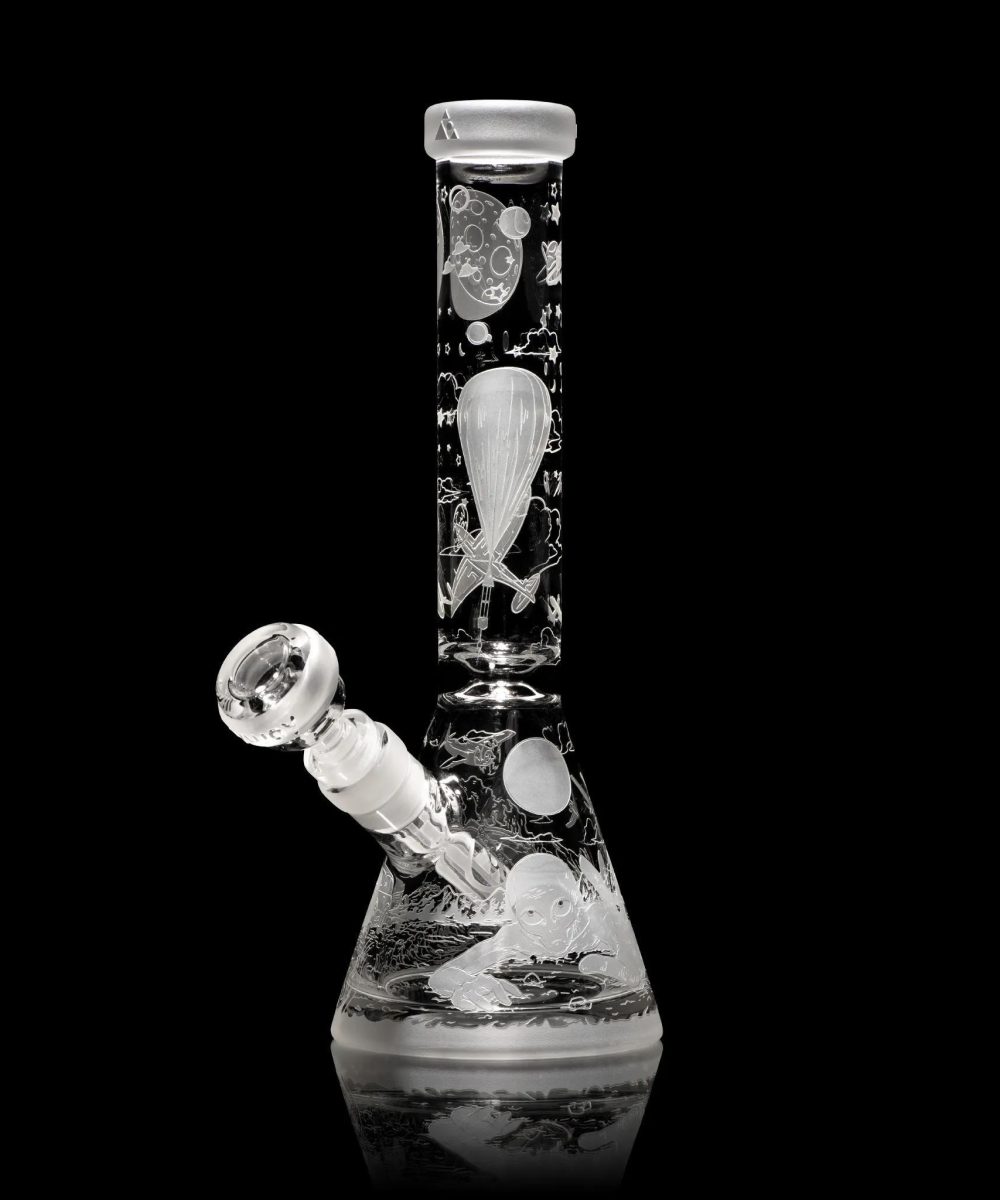 MILKY WAY GLASS: 11" ROSWELL 1947 CLEAR BEAKER (MK-1202)