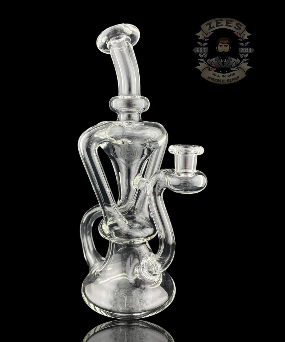 MATT D GLASS: CLEAR DUAL UPTAKE FLOATER RECYCLER #3