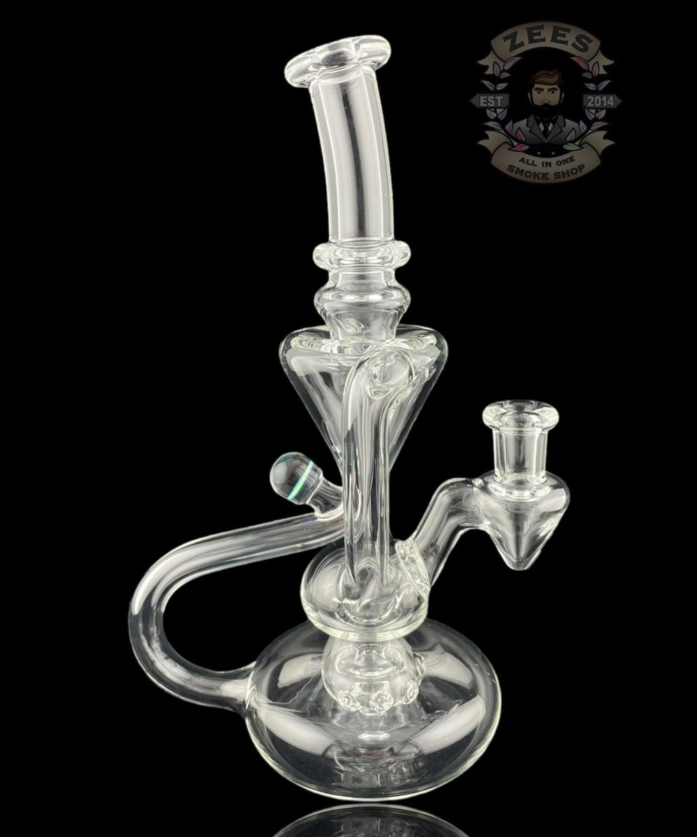 Alternative view of BOOGIE GLASS: CLEAR DUAL UPTAKE FLOATER RECYCLER #1