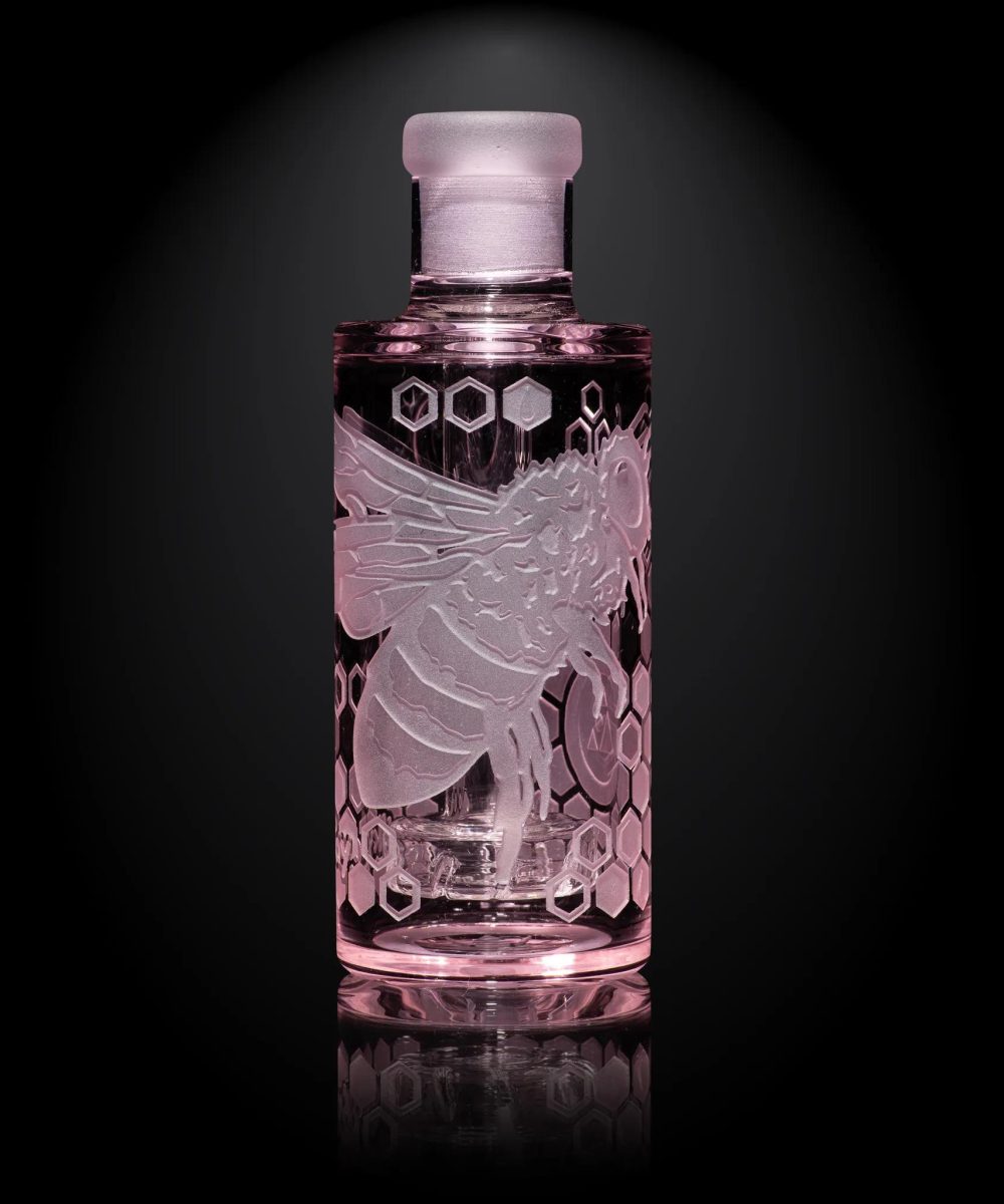 Alternative view of MILKY WAY GLASS: PINK 90 DEGREE DRY ASH CATCHER