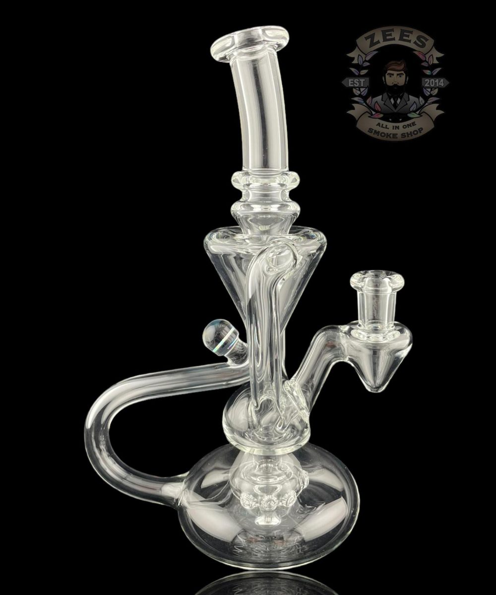 Alternative view of BOOGIE GLASS: CLEAR DUAL UPTAKE FLOATER RECYCLER #8