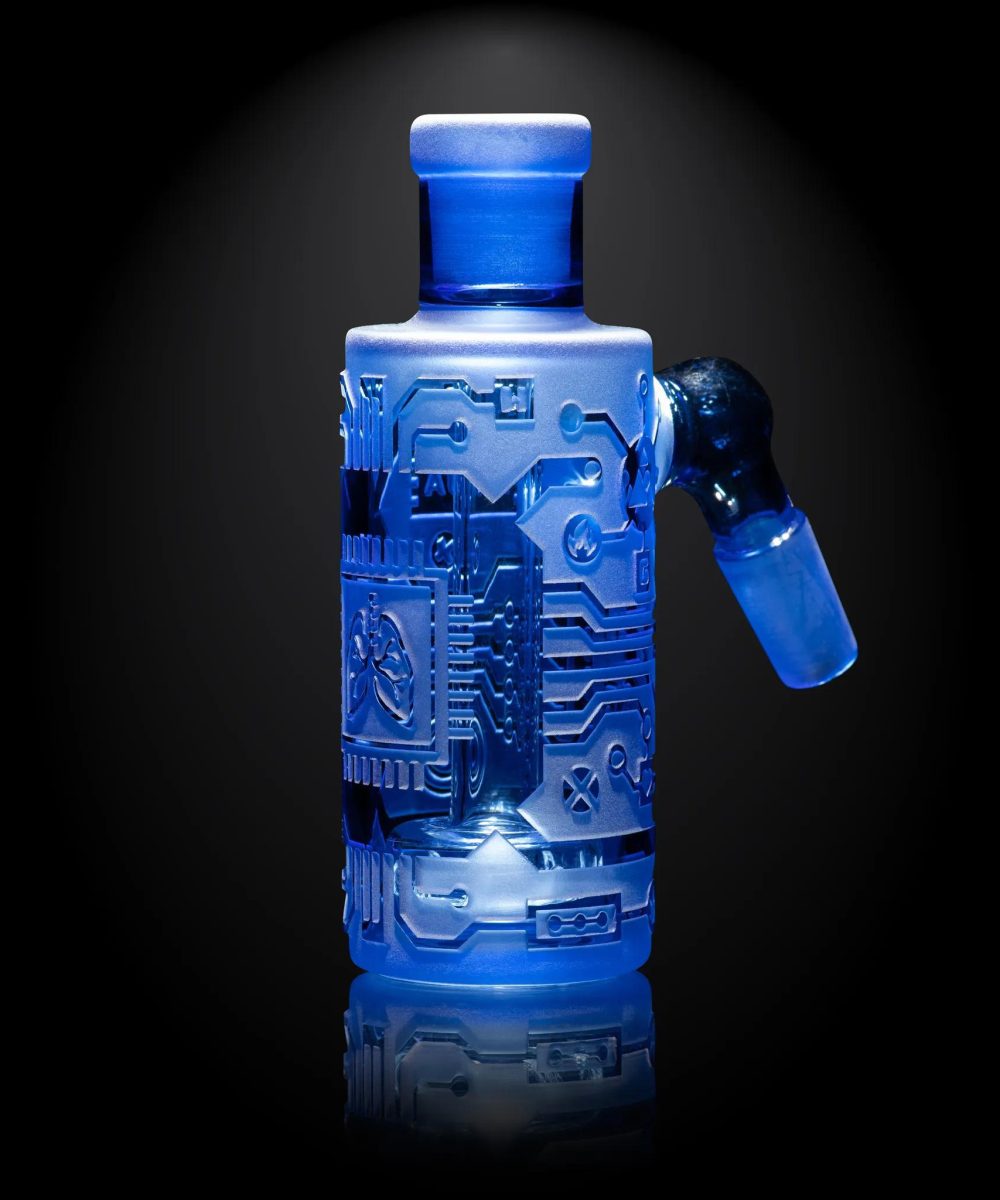 MILKY WAY GLASS: LIGHT BLUE 45 DEGREE WET ASH CATCHER