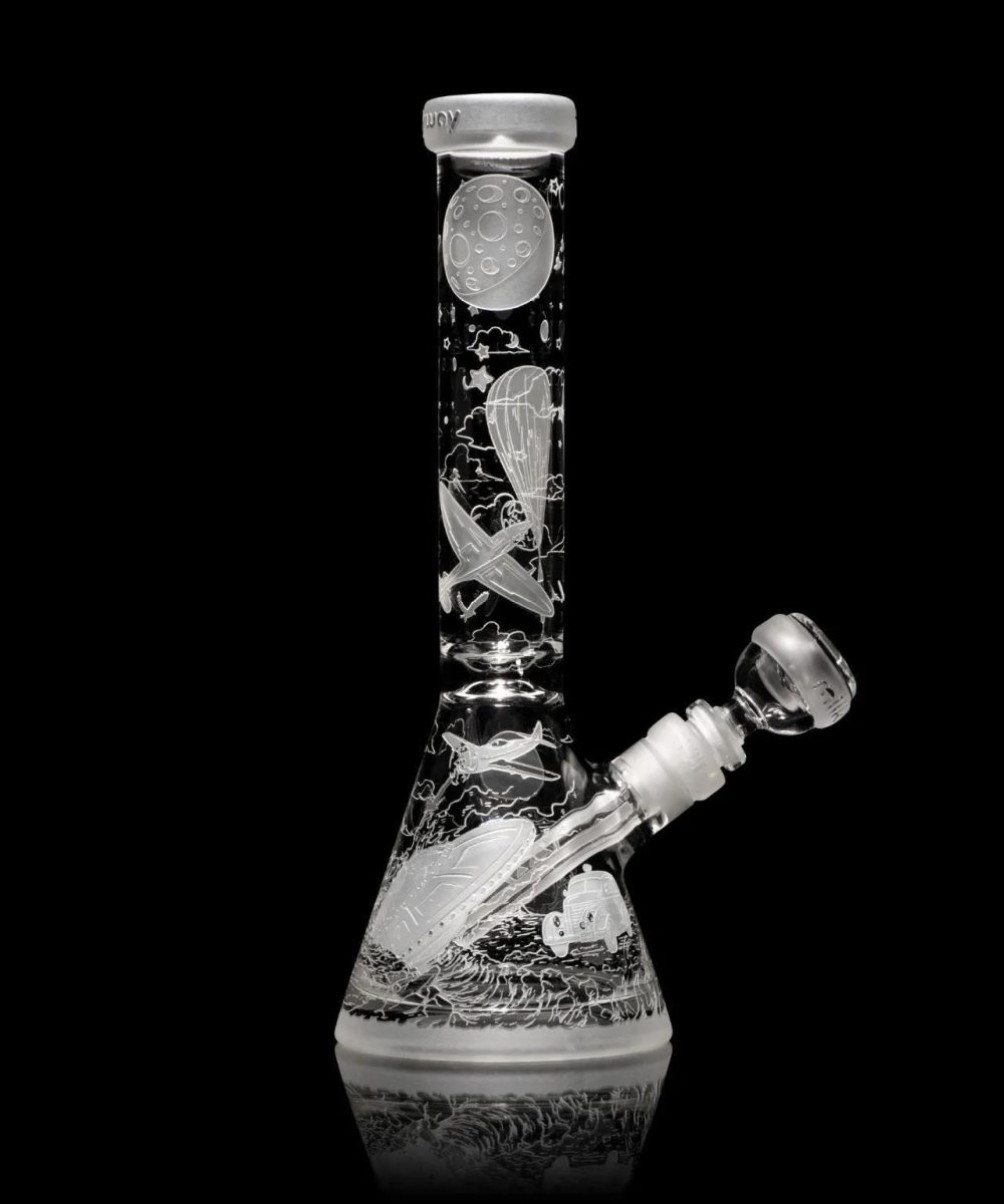 Alternative view of MILKY WAY GLASS: 11" ROSWELL 1947 CLEAR BEAKER (MK-1202)