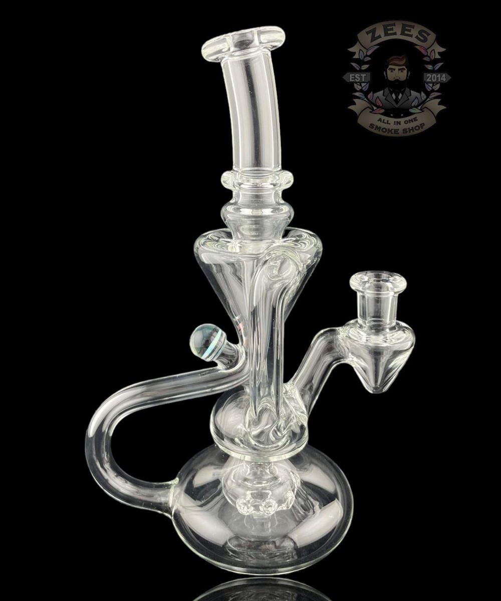 Alternative view of BOOGIE GLASS: CLEAR DUAL UPTAKE FLOATER RECYCLER #3
