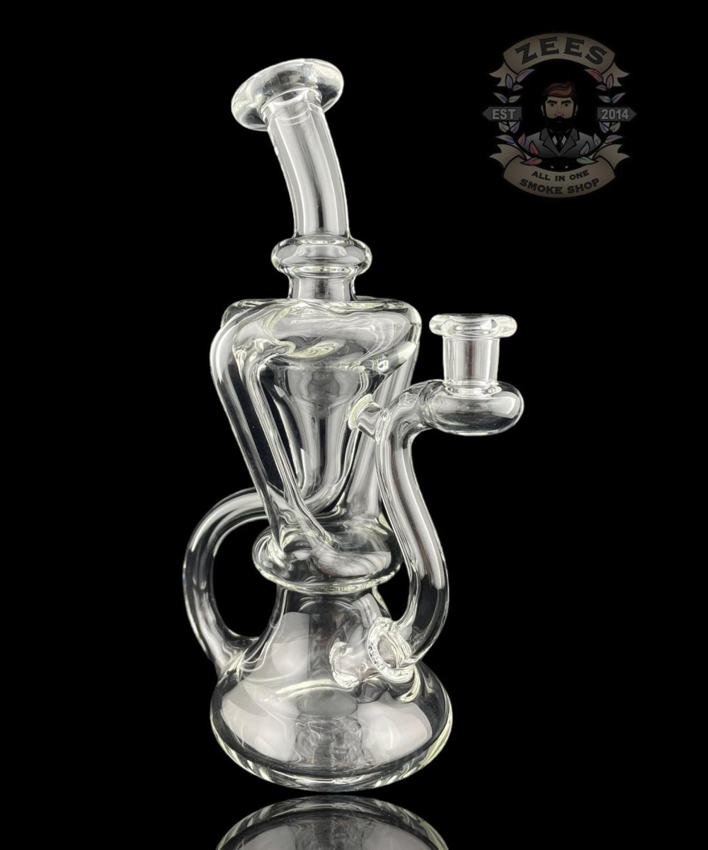 MATT D GLASS: CLEAR DUAL UPTAKE FLOATER RECYCLER #2