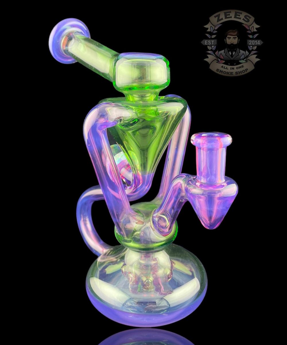 BOOGIE GLASS: FULLY WORKED CRIPPY x ROYAL JELLY DUAL UPTAKE FLOATER RECYCLER