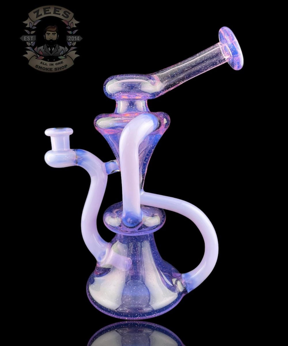 Alternative view of MATT D GLASS: NEO OPAL x CLOUDY PURPLE DUAL UPTAKE FLOATER RECYCLER