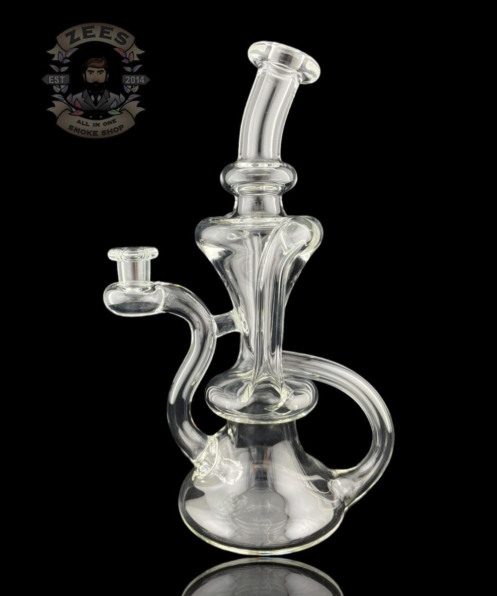 Alternative view of MATT D GLASS: CLEAR DUAL UPTAKE FLOATER RECYCLER #8