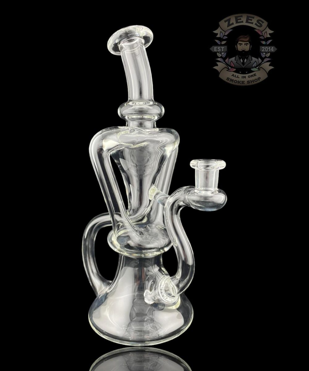 MATT D GLASS: CLEAR DUAL UPTAKE FLOATER RECYCLER #1