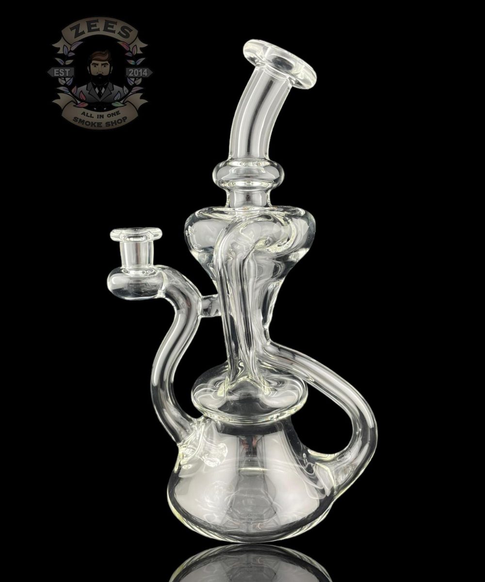 Alternative view of MATT D GLASS: CLEAR DUAL UPTAKE FLOATER RECYCLER #9