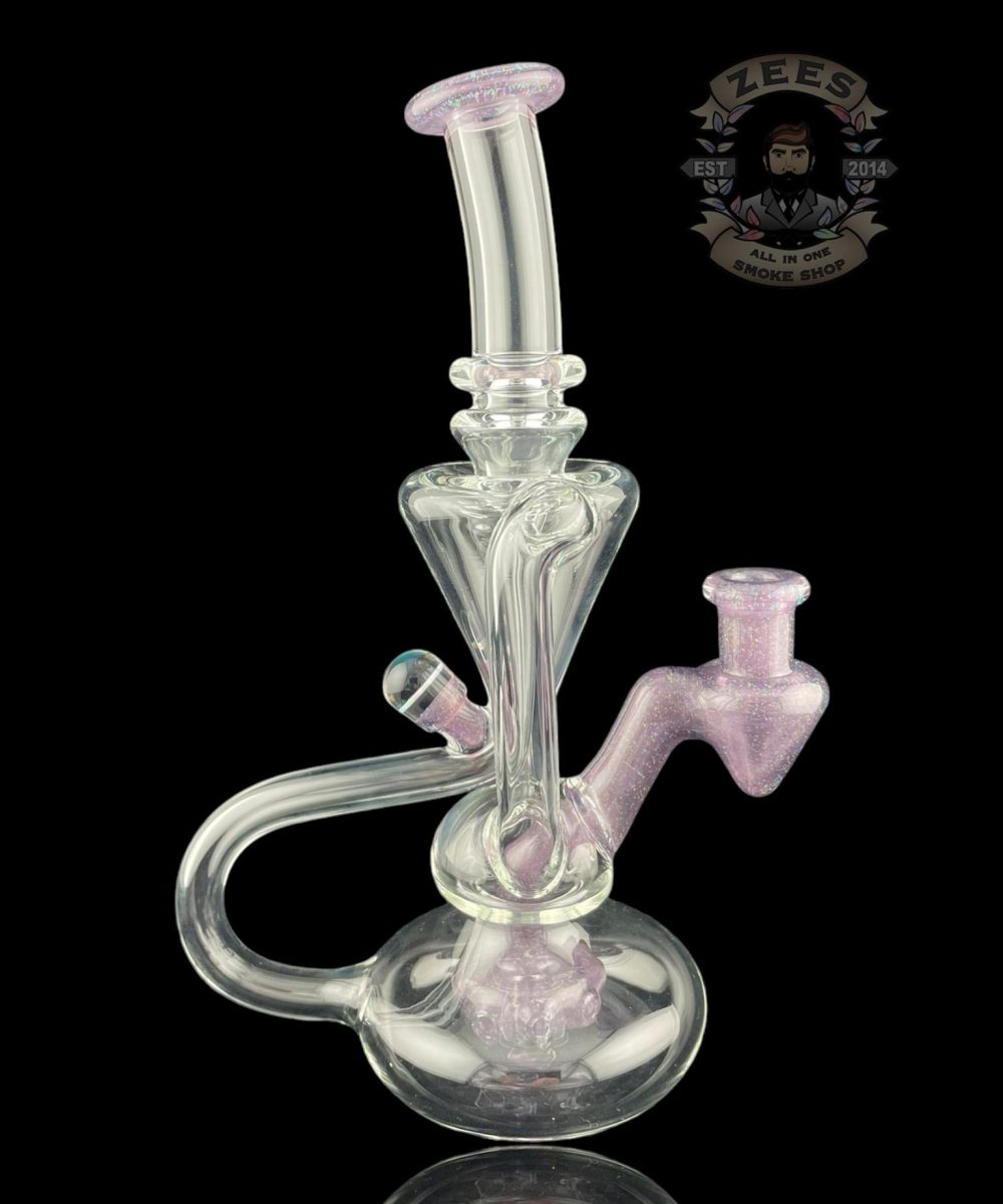 Alternative view of BOOGIE GLASS: PURPLE SATIN CROPAL DUAL UPTAKE FLOATER RECYCLER