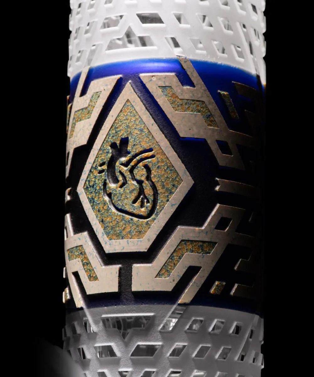 Alternative view of MILKY WAY GLASS: CRYSTALIZED STRAIGHT TUBE (MK-1070)